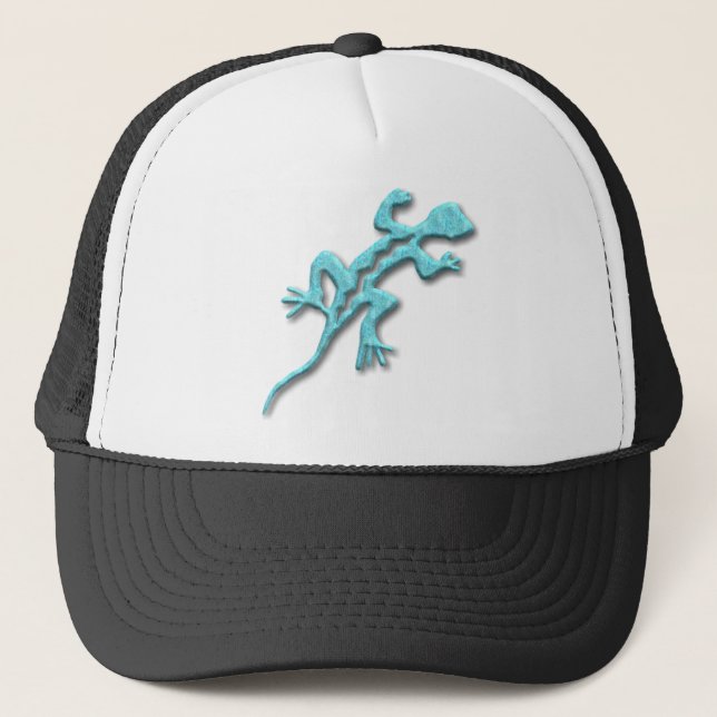 Gorra De Camionero Turquesa de Lizard (Anverso)