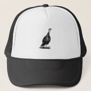 Gorra De Camionero Turquía salvaje (línea arte)