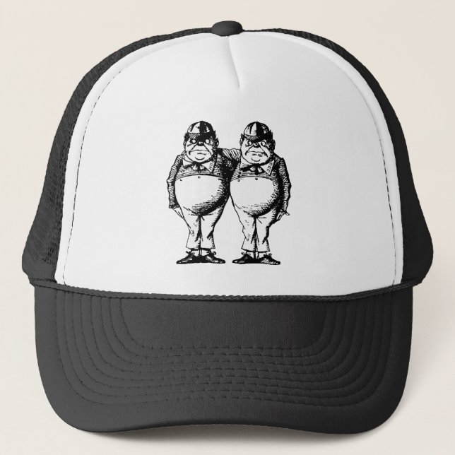 Gorra De Camionero Tweedle Dee y Tweedle Dum entintado (Anverso)