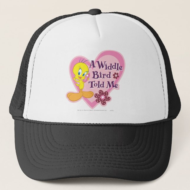 Gorra De Camionero Tweety "Un viuda pájaro me dijo" (Anverso)