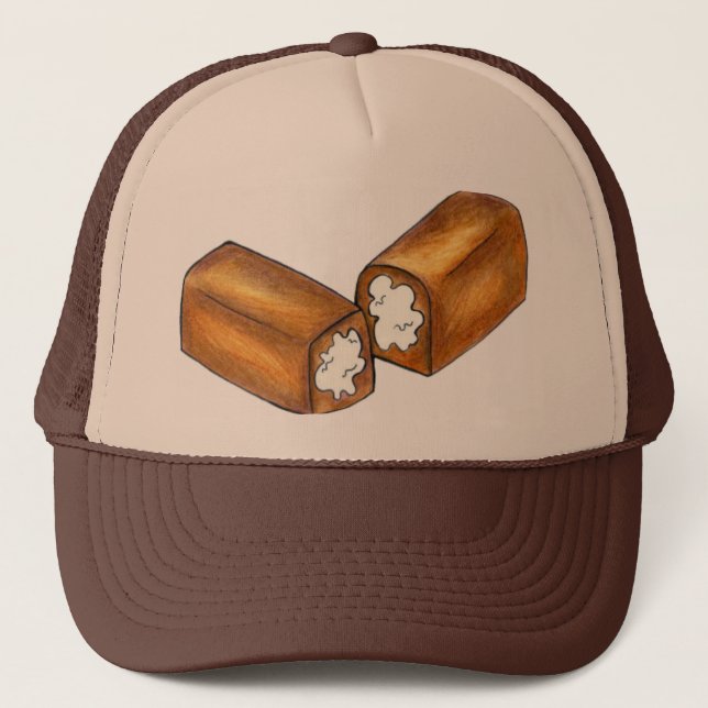 Gorra De Camionero Twinkie Cream Llenado De Tentempié Comida chatarra (Anverso)