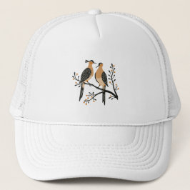 Gorra De Camionero Two Turtle Doves Cut-Out Stencil Retro Style 7