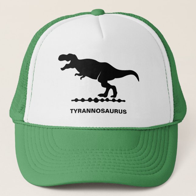 Gorra De Camionero Tyrannosaurus Dinosaur Silhouette (Anverso)