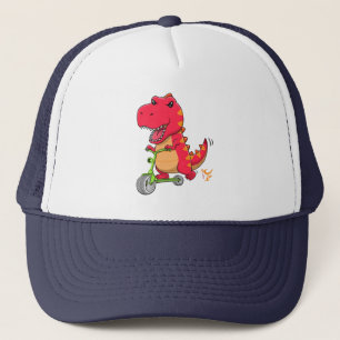 Gorra De Camionero Tyrannosaurus rex T-rex Dinosaurio montando un Sco