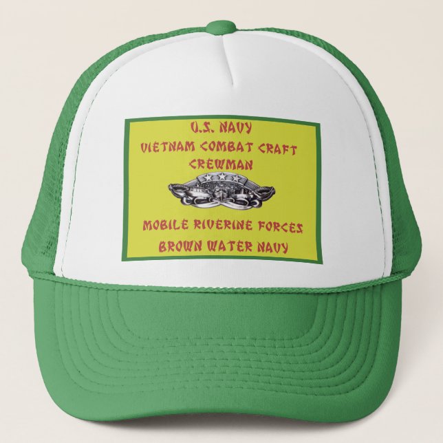 GORRA DE CAMIONERO U.S. TRIPULANTE DEL ARTE DEL COMBATE DE VIETNAM DE (Anverso)