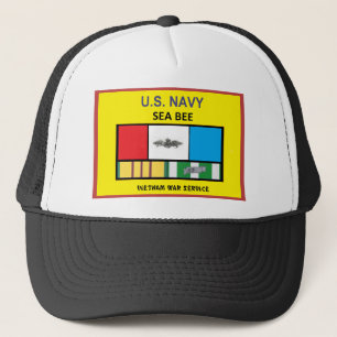 GORRA DE CAMIONERO U.S. VETERANO DE VIETNAM DE LA ABEJA DEL MAR DE LA