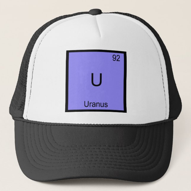 Gorra De Camionero U - Urano Funny Chemistry Element Symbol Tee (Anverso)