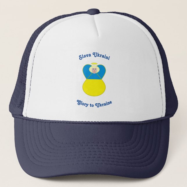 Gorra De Camionero Ucrania Ángel Eslava Ucrania Gloria a Ucrania (Anverso)