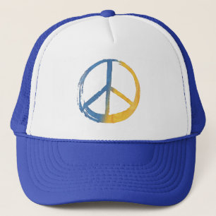 Gorra De Camionero Ucraniano - Símbolo de PAZ Guerra de Ucrania amari