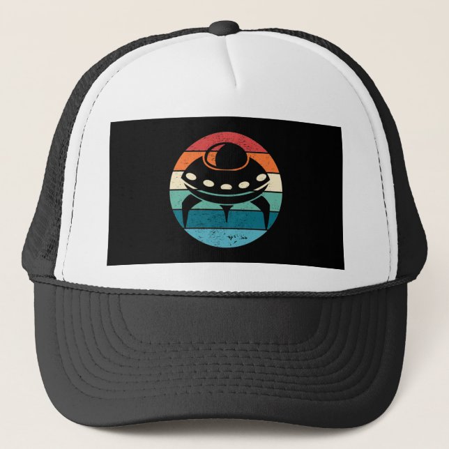 Gorra De Camionero UFO Retro Sunset (Anverso)
