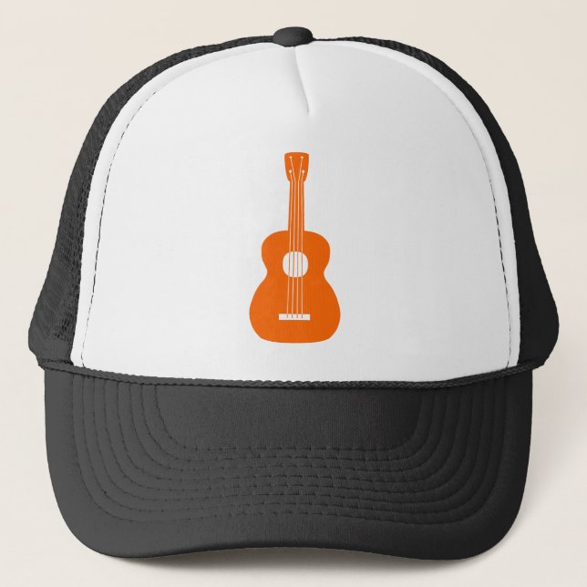 Gorra De Camionero Ukulele - Naranja (Anverso)