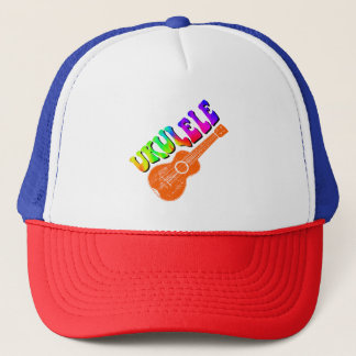 Gorra De Camionero Ukulele Tie Dye Groovy Arte de texto