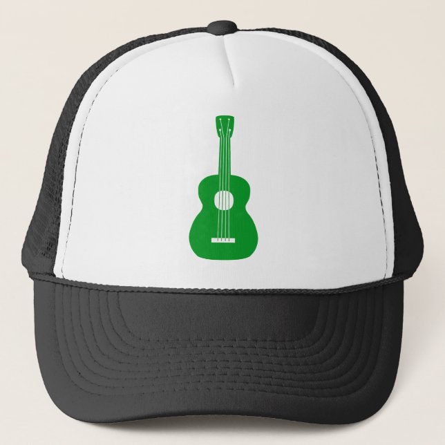 Gorra De Camionero Ukulele - Verde de hierba (Anverso)