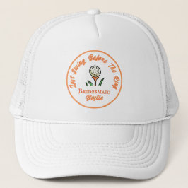 Gorra De Camionero Último swing antes del ring golf melocotón naranja