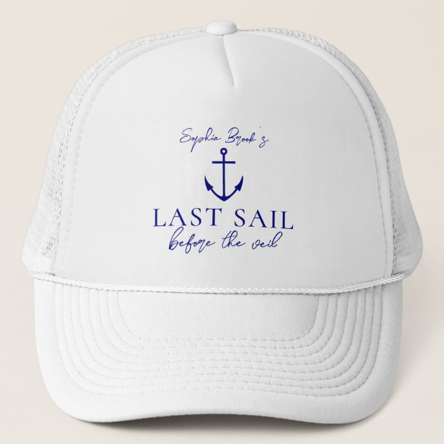 Gorra De Camionero Último viaje en barco antes de la despedida de sol (Anverso)