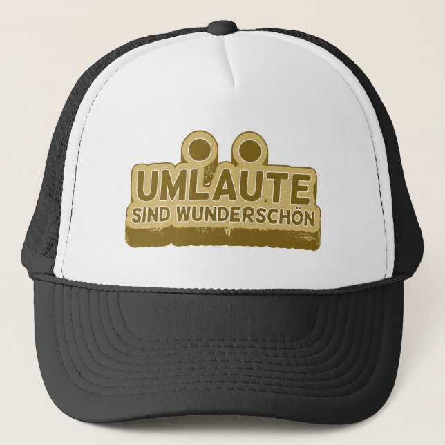 Gorra De Camionero UMLAUT aprendiendo alemán (Anverso)