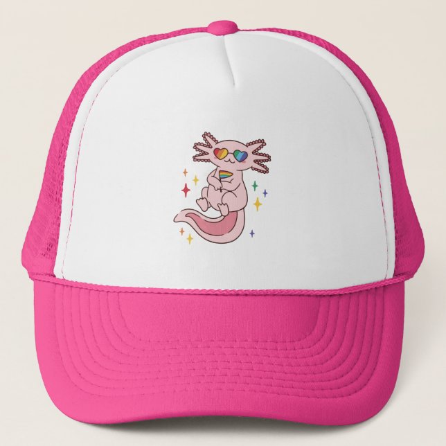 Gorra De Camionero Un adorable orgullo Axolotl (Anverso)