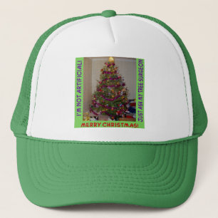 Gorra De Camionero Un árbol de Navidad real