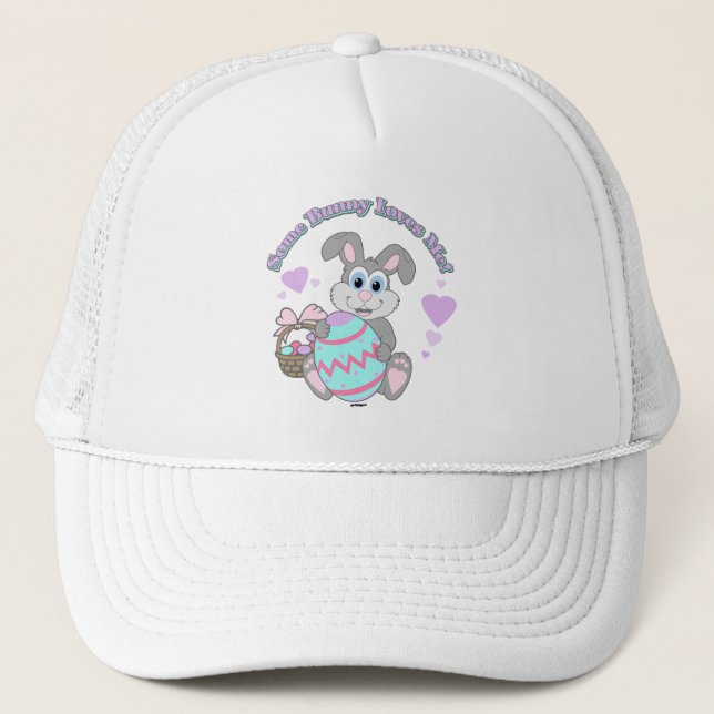 Gorra De Camionero ¡Un conejo me ama! Conejo de Pascua (Anverso)