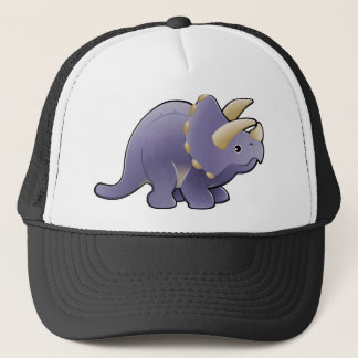 Gorra De Camionero Un dinosaurio amistoso lindo del triceratops