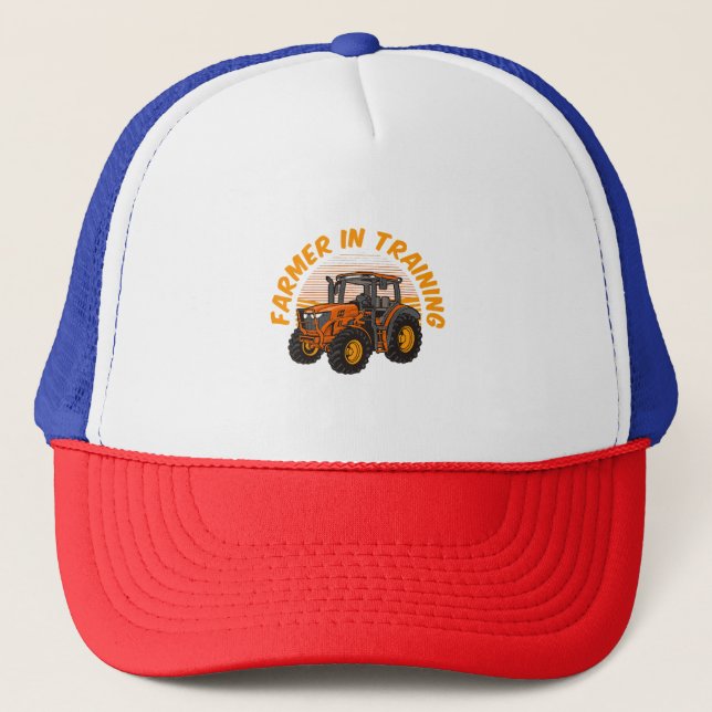 Gorra De Camionero Un Futuro Granjero Gracioso En El Entrenamiento De (Anverso)