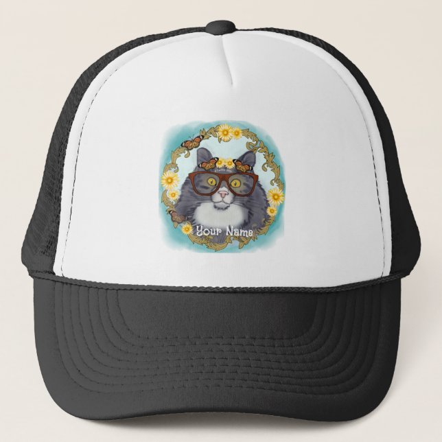 Gorra De Camionero Un gato encantador (Anverso)