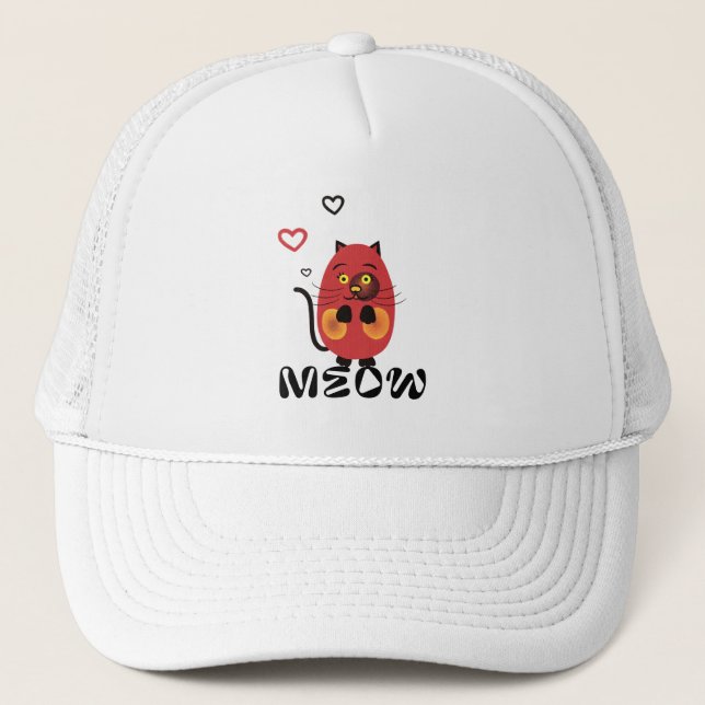 Gorra De Camionero Un gato marrón gracioso (Anverso)