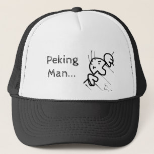 Gorra De Camionero Un hombre de puntas en un Personalizado que mira p