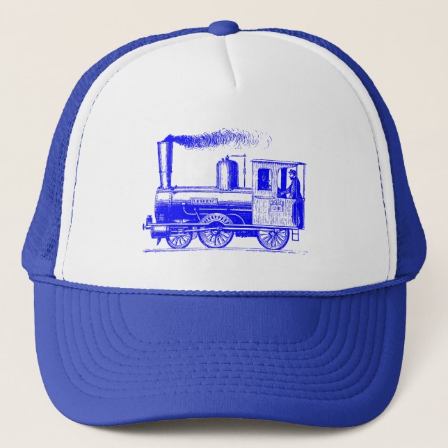 Gorra De Camionero Un hombre y su tren - Azul (Anverso)