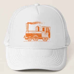 Gorra De Camionero Un hombre y su tren - Naranja