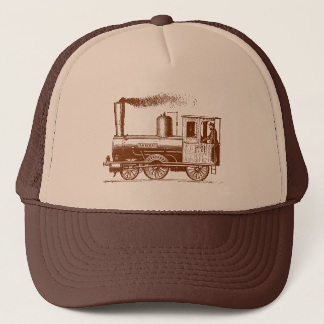 Gorra De Camionero Un hombre y su tren - Nuez (Anverso)
