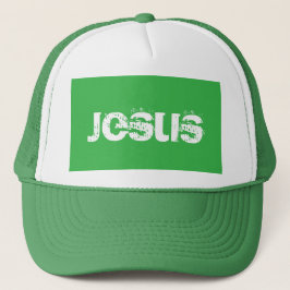 Gorra De Camionero Un Jesús Verde