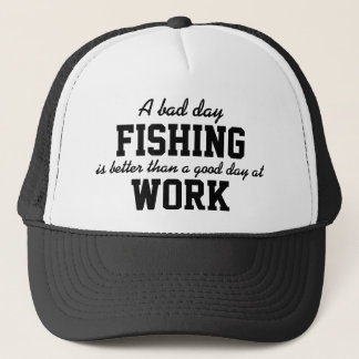 Gorra De Camionero Un mún día que pesca mejor que un buen día en el