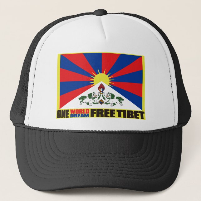 GORRA DE CAMIONERO UN MUNDO UN SOÑAR TIBET LIBRE (Anverso)