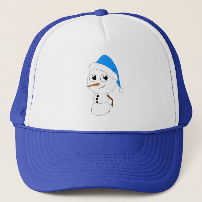 Gorra De Camionero un muñeco de nieve chibi   (Anverso)