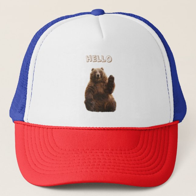 Gorra De Camionero Un ours Brun dit bonjour (Anverso)