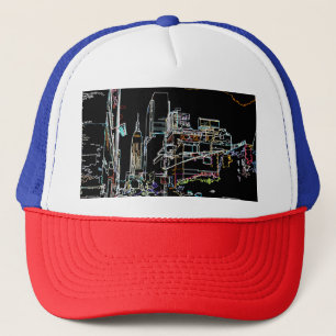 Gorra De Camionero Un paisaje colorido en Manhattan