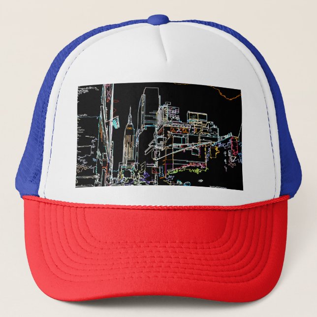 Gorra De Camionero Un paisaje colorido en Manhattan (Anverso)