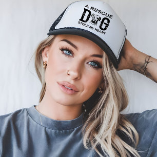 Gorra De Camionero Un perro de rescate roba mi corazón Diseño de aman