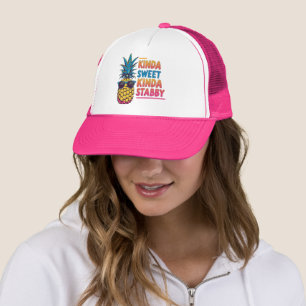 Gorra De Camionero Un poco dulce Kinda Stabby Pineapple Trucker Hat