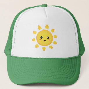 Gorra De Camionero Un sol lindo y feliz que brilla brillantemente
