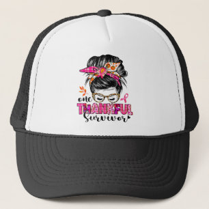 Gorra De Camionero Un superviviente agradecido Conciencia del cáncer