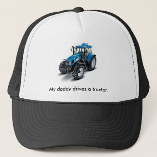 Gorra De Camionero Un tractor azul, mi papá conduce un tractor.
