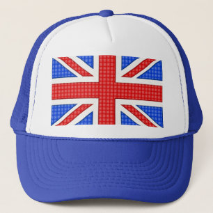 Gorra De Camionero Una bandera de Union Jack texturada.