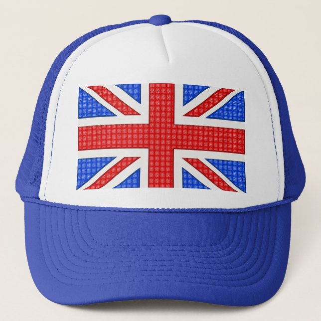 Gorra De Camionero Una bandera de Union Jack texturada. (Anverso)