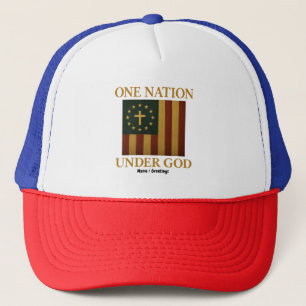 Gorra De Camionero Una nación bajo la bandera de Dios Patriótico Cris