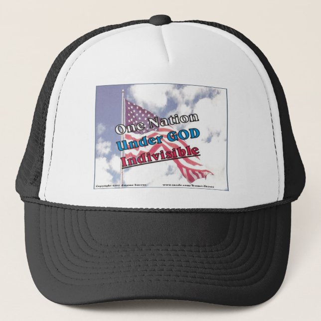 Gorra De Camionero Una nación debajo de DIOS indivisible (Anverso)