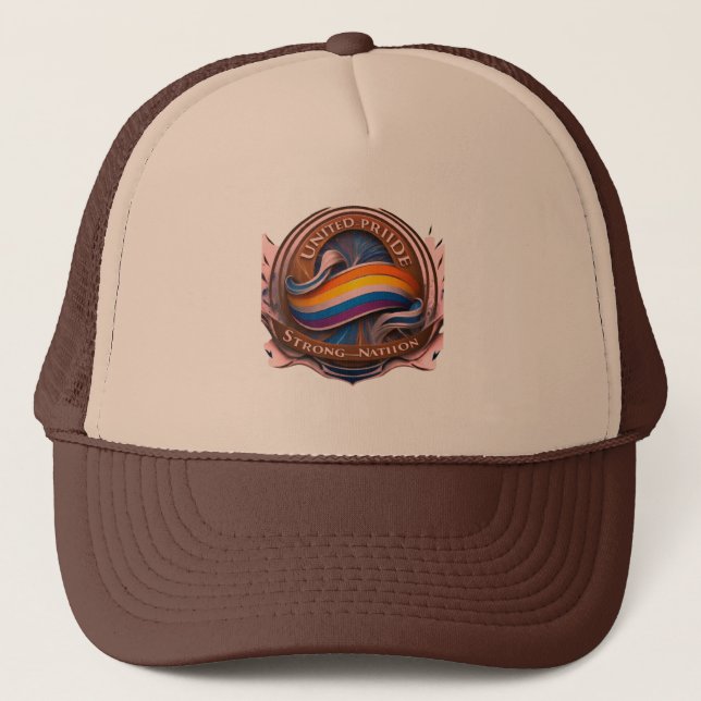 Gorra De Camionero Una nación fuerte del Orgullo Unido (Anverso)