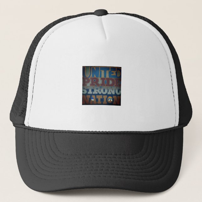 Gorra De Camionero Una nación fuerte del Orgullo Unido (Anverso)