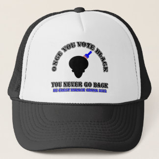 Gorra De Camionero Una vez que usted voto Negro-Reelige a Barack